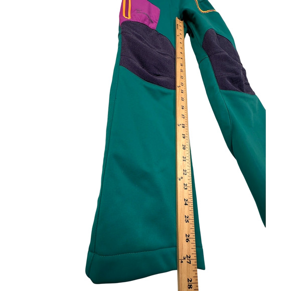 Vintage 80's/90s Ski Pants Womans M Waterproof Snowboard Bright Colors Teal Pink - Picture 8 of 8